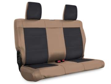 Picture of PRP 07-10 Jeep Wrangler JK Rear Seat Covers-2 door - Black-Tan