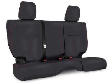 Picture of PRP 13-18 Jeep Wrangler JK Rear Seat Cover-2 door - Black with Red Stitching