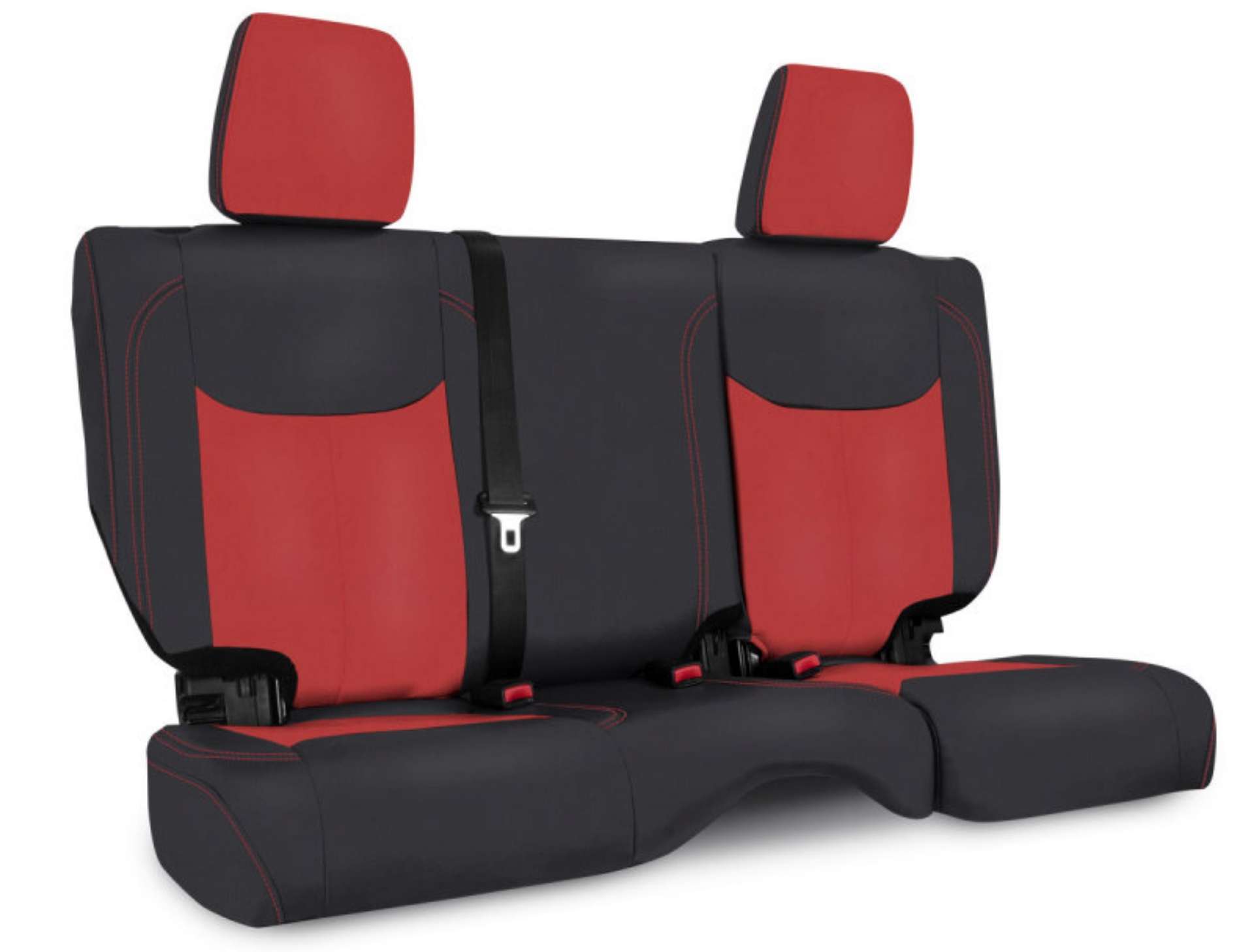 Picture of PRP 13-18 Jeep Wrangler JK Rear Seat Cover-2 door - Black-Red