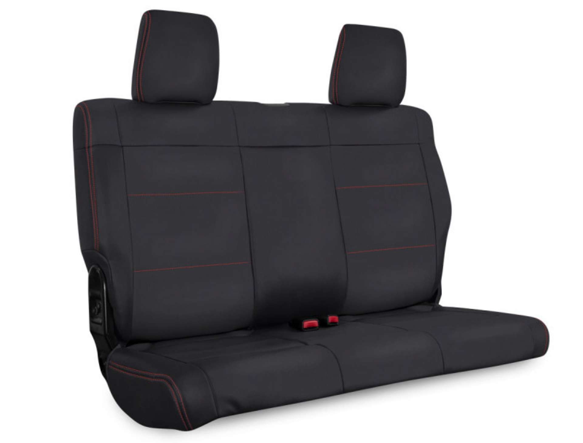 Picture of PRP 07 Jeep Wrangler JKU Rear Seat Cover-4 door - Black with Red Stitching