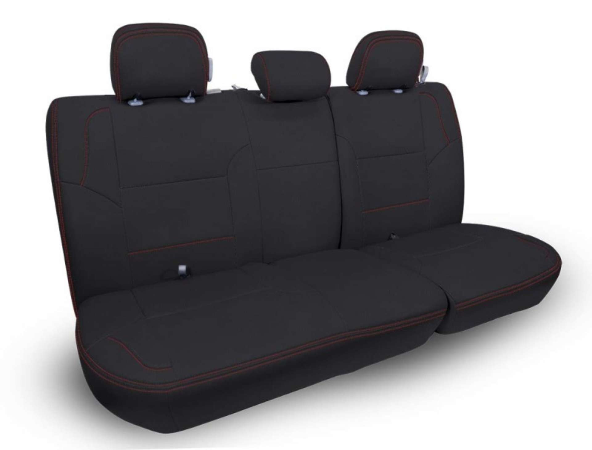 Picture of PRP 12-15 Toyota Tacoma Rear Bench Cover Double Cab - Black with Red Stitching