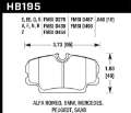 Picture of Hawk 84-4-91 BMW 325 E30 HT-10 HPS Street Front Brake Pads