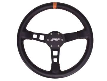 Picture of PRP Deep Dish Leather Steering Wheel- Orange