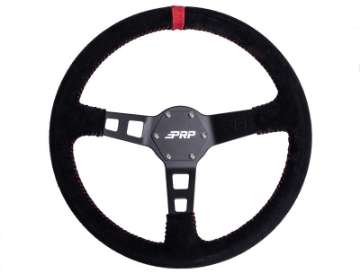 Picture of PRP Deep Dish Suede Steering Wheel- Red