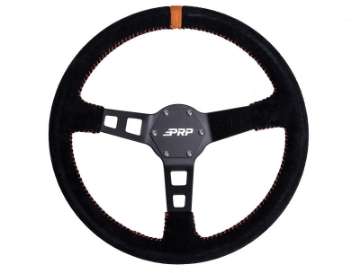 Picture of PRP Deep Dish Suede Steering Wheel- Orange