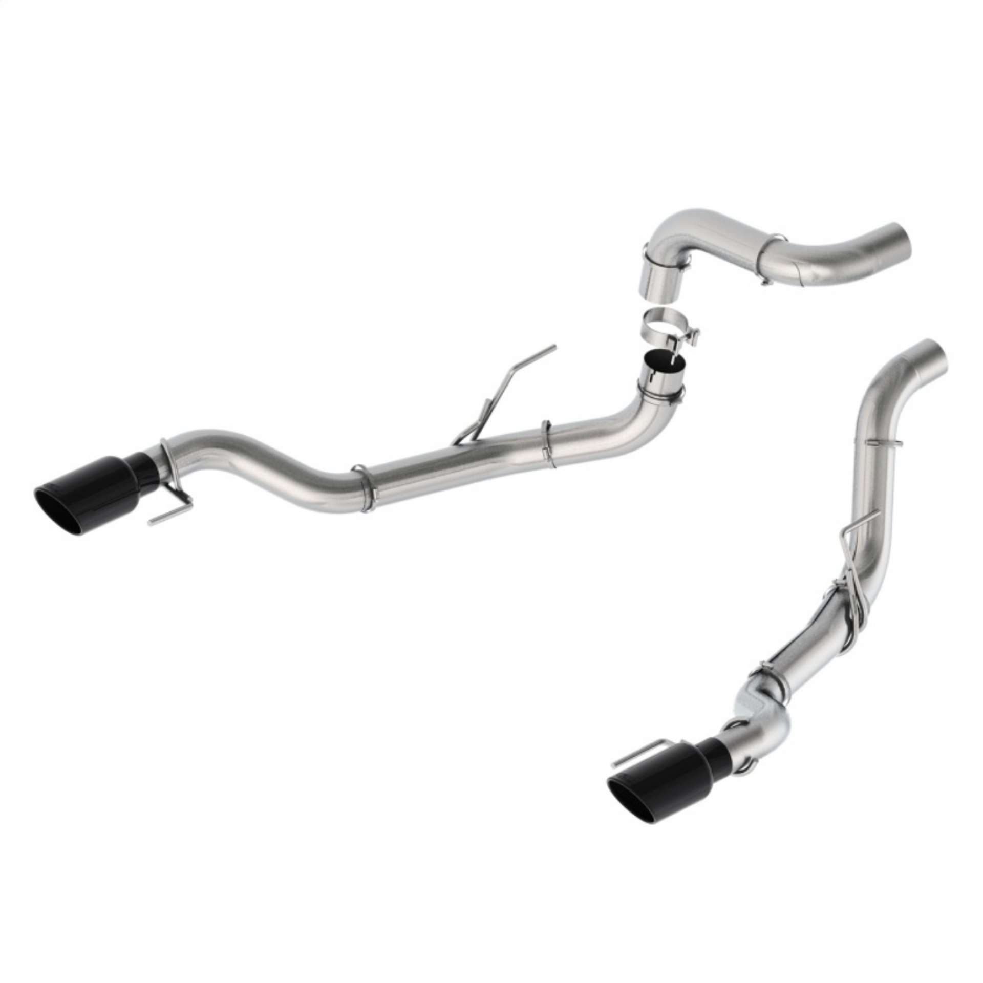 Picture of Ford Racing 21-23 F-150 Bumper Exit Tail-Pipes Black W- Chrome Tips