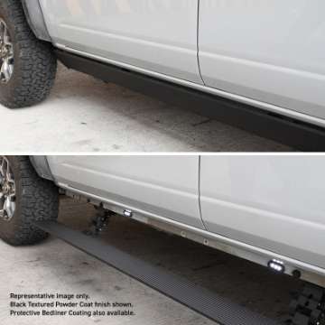 Picture of Go Rhino 19-24 Ram 1500 Quad Cab 4dr E1 Electric Running Board Kit No Drill - Bedliner Coating