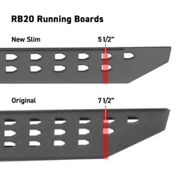 Picture of Go Rhino RB20 Slim Running Boards 57in- Cab Length - Tex- Blk No Drill-Mounting Brackets Req