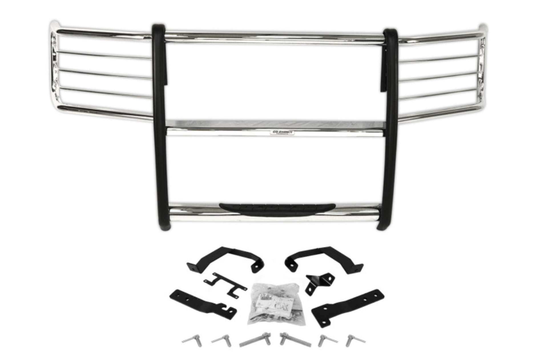 Picture of Go Rhino 15-17 Ford F-150 Excl- ACC Models 3000 Series StepGuard Center Grille + Brsh Grd - Chrome