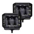 Picture of Go Rhino Xplor Blackout Series Cube LED Sideline Spot Light Kit Surface Mount 4x3 - Blk Pair