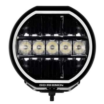 Picture of Go Rhino Xplor Blackout Series Maxline LED Hi-Low Beam w-Multi DRL Surface Mount 7in- - Blk