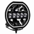 Picture of Go Rhino Xplor Blackout Series Maxline LED Hi-Low Beam w-Multi DRL Surface Mount 7in- - Blk