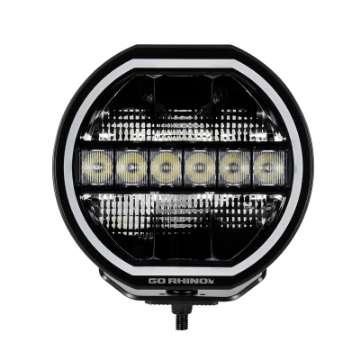 Picture of Go Rhino Xplor Blackout Series Maxline LED Hi-Low Beam w-Multi DRL Surface Mount 9in- - Blk