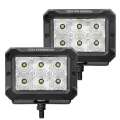 Picture of Go Rhino Xplor Bright Series Rectangle LED Flood Light Kit Surface-Thread Std Mnt 4x3 - Blk Pair