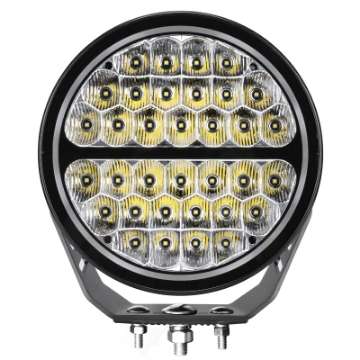 Picture of Go Rhino Xplor Blackout Series Round LED Sgl Driving Kit w-DRL Surface-Thread Stud Mnt 9in- - Blk