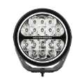 Picture of Go Rhino Xplor Blackout Series Round LED Spot Light Beam w-DRL Surface-Thread Stud Mnt 7in- - Blk