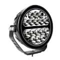 Picture of Go Rhino Xplor Blackout Series Round LED Spot Light Beam w-DRL Surface-Thread Stud Mnt 7in- - Blk