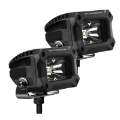 Picture of Go Rhino Xplor Bright Series Rectangle LED Spot Light Kit Surface-Thread Stud Mnt 3x2 - Blk Pair