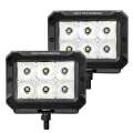 Picture of Go Rhino Xplor Bright Series Rectangle LED Spot Light Kit Surface-Thread Stud Mnt 4x3 - Blk Pair