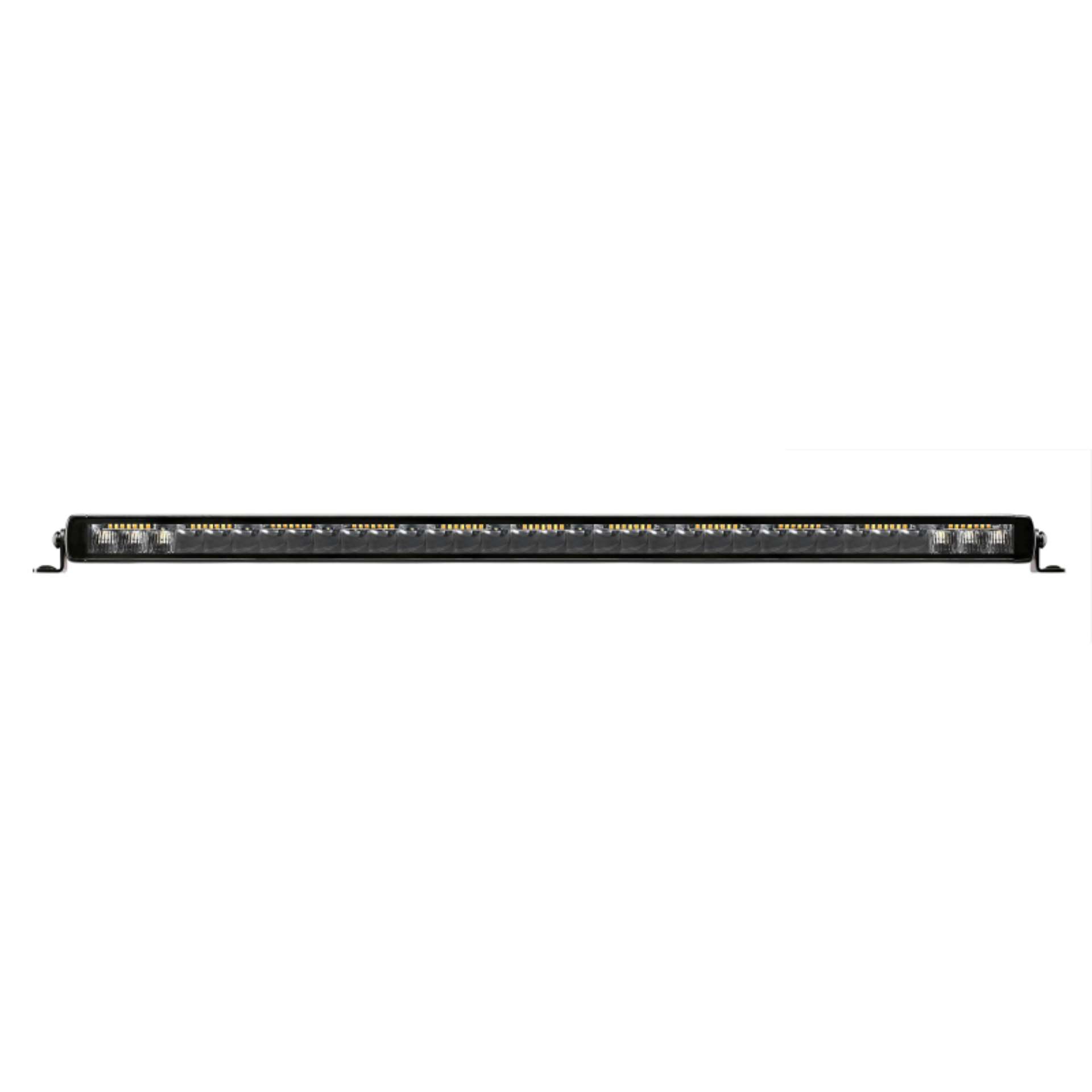 Picture of Go Rhino Xplor Blackout Combo Series Sgl Row LED Light Bar w-Amber Side-Track Mount 31-5in- - Blk