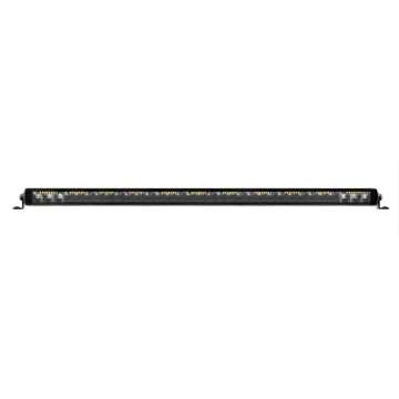 Picture of Go Rhino Xplor Blackout Combo Series Sgl Row LED Light Bar w-Amber Side-Track Mount 31-5in- - Blk