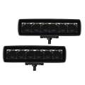 Picture of Go Rhino Xplor Blackout Series Sixline LED Spot Light Kit Surface-Threaded Stud Mount - Blk Pair