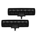 Picture of Go Rhino Xplor Blackout Series Sixline LED Spot Light Kit Surface-Threaded Stud Mount - Blk Pair