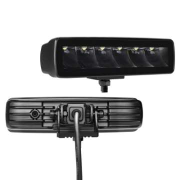 Picture of Go Rhino Xplor Blackout Series Sixline LED Spot Light Kit Surface-Threaded Stud Mount - Blk Pair