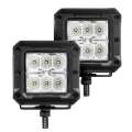 Picture of Go Rhino Xplor Bright Series Cube LED Flood Light Kit Surface-Threaded Stud Mount 3x3 - Blk Pair