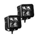 Picture of Go Rhino Xplor Blackout Series Cube LED Spot Light Kit Surface-Threaded Stud Mnt 2x2 - Blk Pair