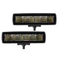 Picture of Go Rhino Xplor Blackout Series Sixline LED Flood Light Kit Surface-Threaded Stud Mnt - Blk Pair