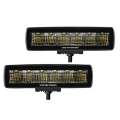 Picture of Go Rhino Xplor Blackout Series Sixline LED Flood Light Kit Surface-Threaded Stud Mnt - Blk Pair