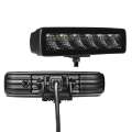 Picture of Go Rhino Xplor Blackout Series Sixline LED Flood Light Kit Surface-Threaded Stud Mnt - Blk Pair