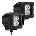 Picture of Go Rhino Xplor Bright Series Cube LED Spot Light Kit Surface-Threaded Stud Mount 3x3 - Blk Pair