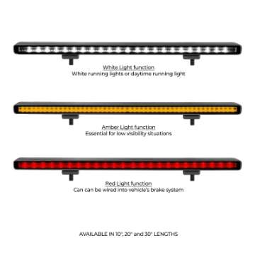 Picture of Go Rhino Xplor Flash Series Sgl Multi Function LED Light Bar Track Mount 10in- - Blk