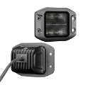 Picture of Go Rhino Xplor Blackout Series Cube LED Flood Light Kit Flush Mount 3x3 - Blk Pair