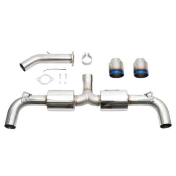 Picture of Injen 19-22 Hyundai Veloster N L4 2-0L Turbo Performance SS Axle Back Exhaust System - Burnt Ti Tips