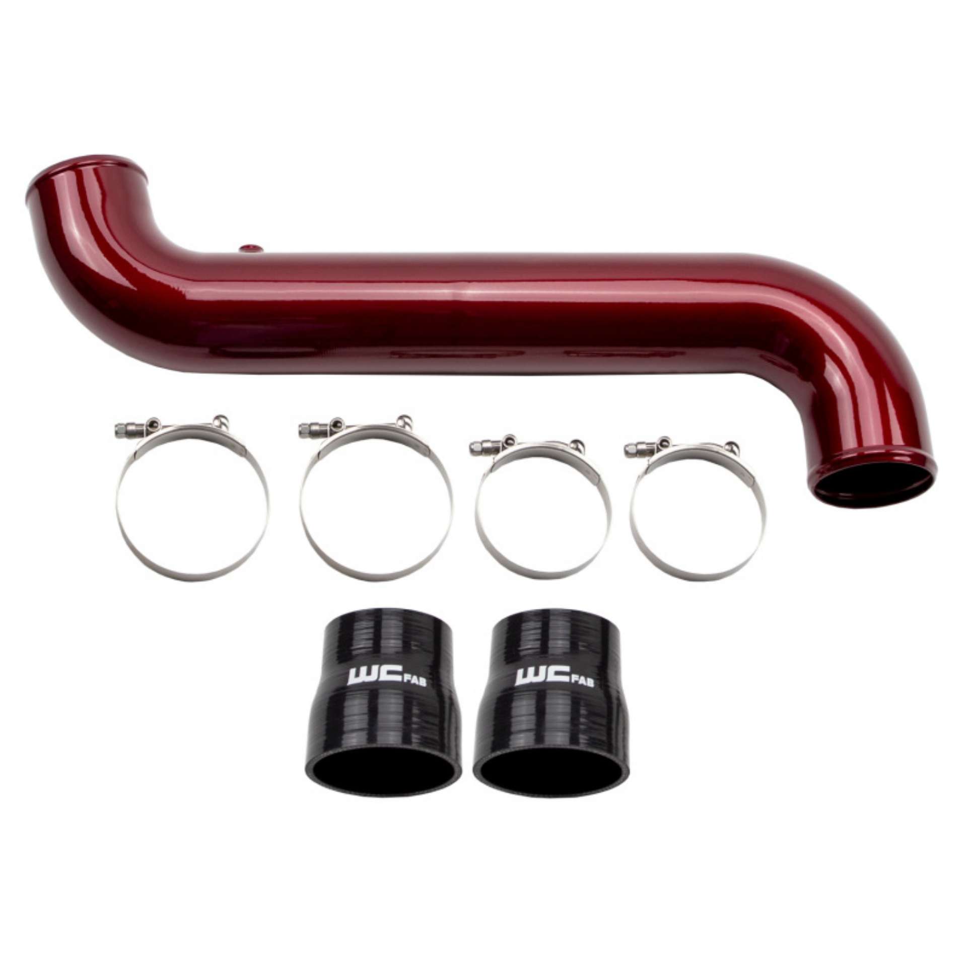 Picture of Wehrli 11-16 Duramax LML Passenger Side 3-5 in- Intercooler Pipe - Illusion Purple