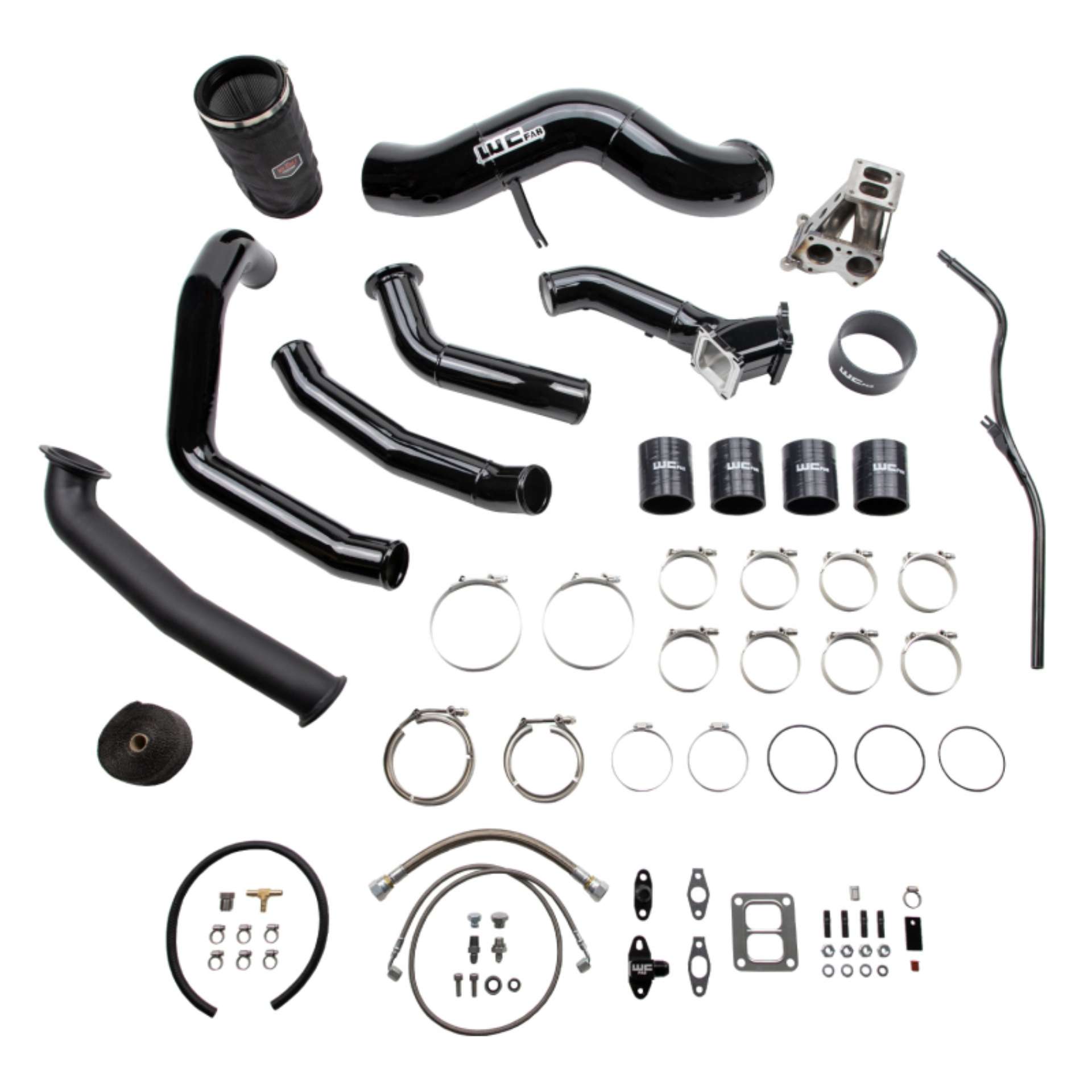 Picture of Wehrli 01-04 Duramax LB7 S400 Single Turbo Install Kit - Brizzle Blue