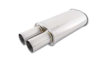 Picture of Vibrant Streetpower Oval Muffler w-3-00in Round Straight Cut Tip 2-50in Inlet