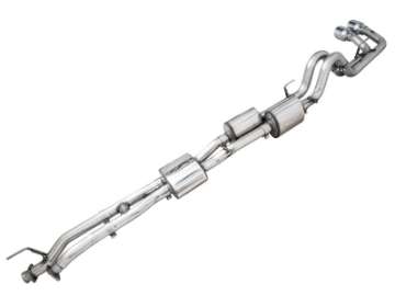 Picture of AWE 16-22 Toyota Tacoma 0FG Catback Exhaust w- BashGuard - Dual Chrome Silver Tips