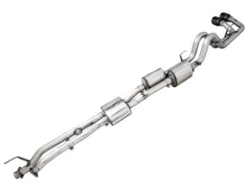 Picture of AWE 16-22 Toyota Tacoma 0FG Catback Exhaust w- BashGuard - Dual Diamond Black Tips