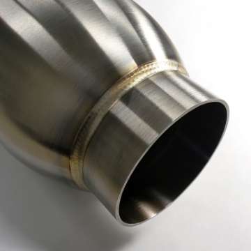 Picture of Stainless Bros 3-5in Round Body x 12-0in Length 2-50in Inlet-Outlet Bullet Resonator