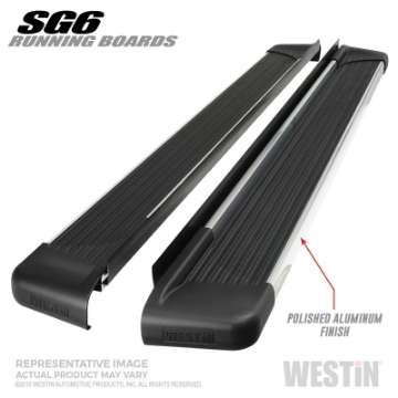 Picture of Westin SG6 Polished Aluminum Running Boards 79 in