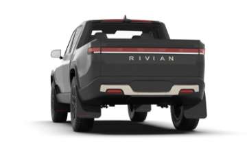 Picture of Rally Armor 22-24 Rivian R1T Black UR Mud Flap w-Red Logo