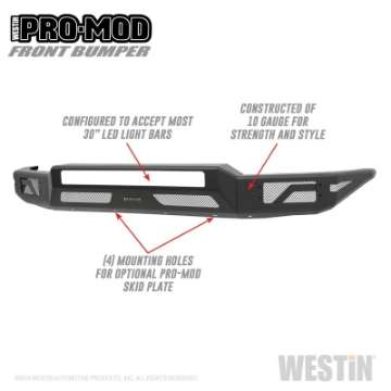 Picture of Westin 14-21 Toyota Tundra Pro-Mod Front Bumper - Tex- Blk