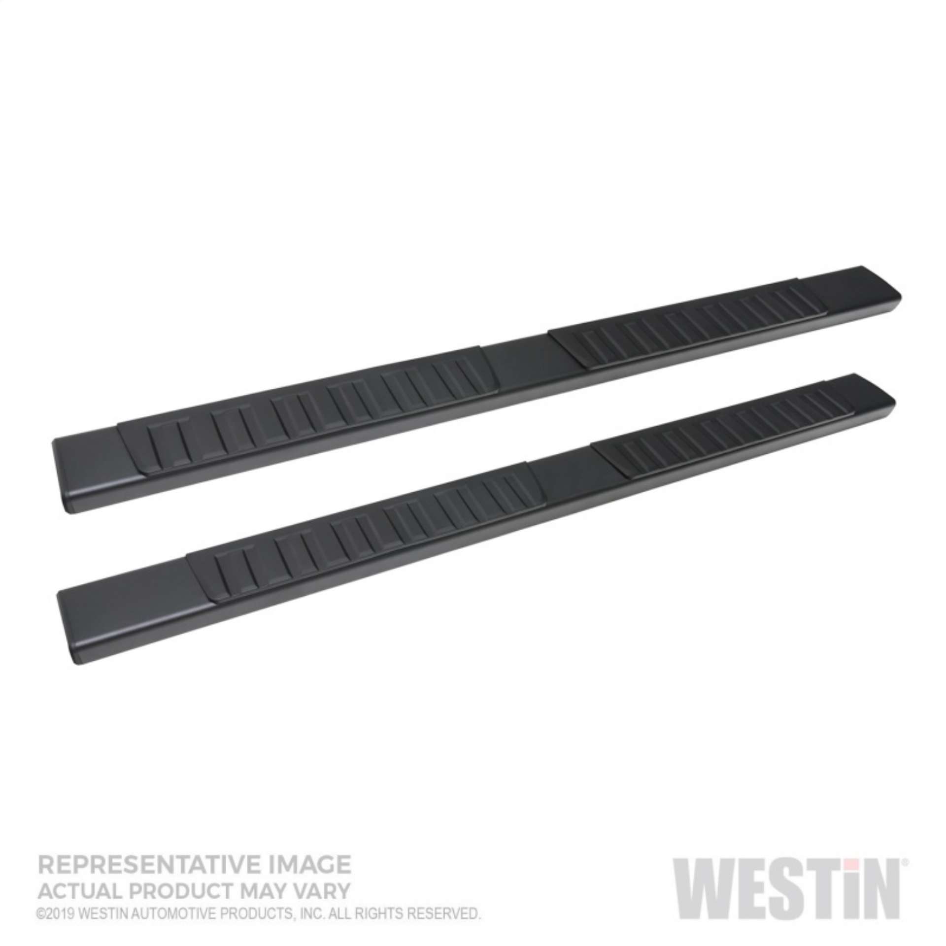 Picture of Westin 19-22 Chevrolet Silverado 1500 DC Excl- 2019 LD-Limited R7 Nerf Step Bars - Black