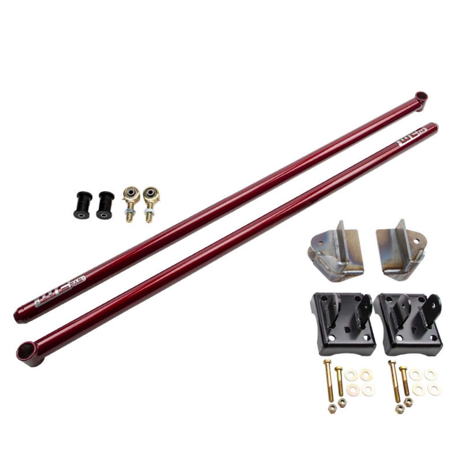 Picture of Wehrli 2011-2022 Ford Power Stroke SCLB & CCLB 68in Traction Bar KIT WCFab Red