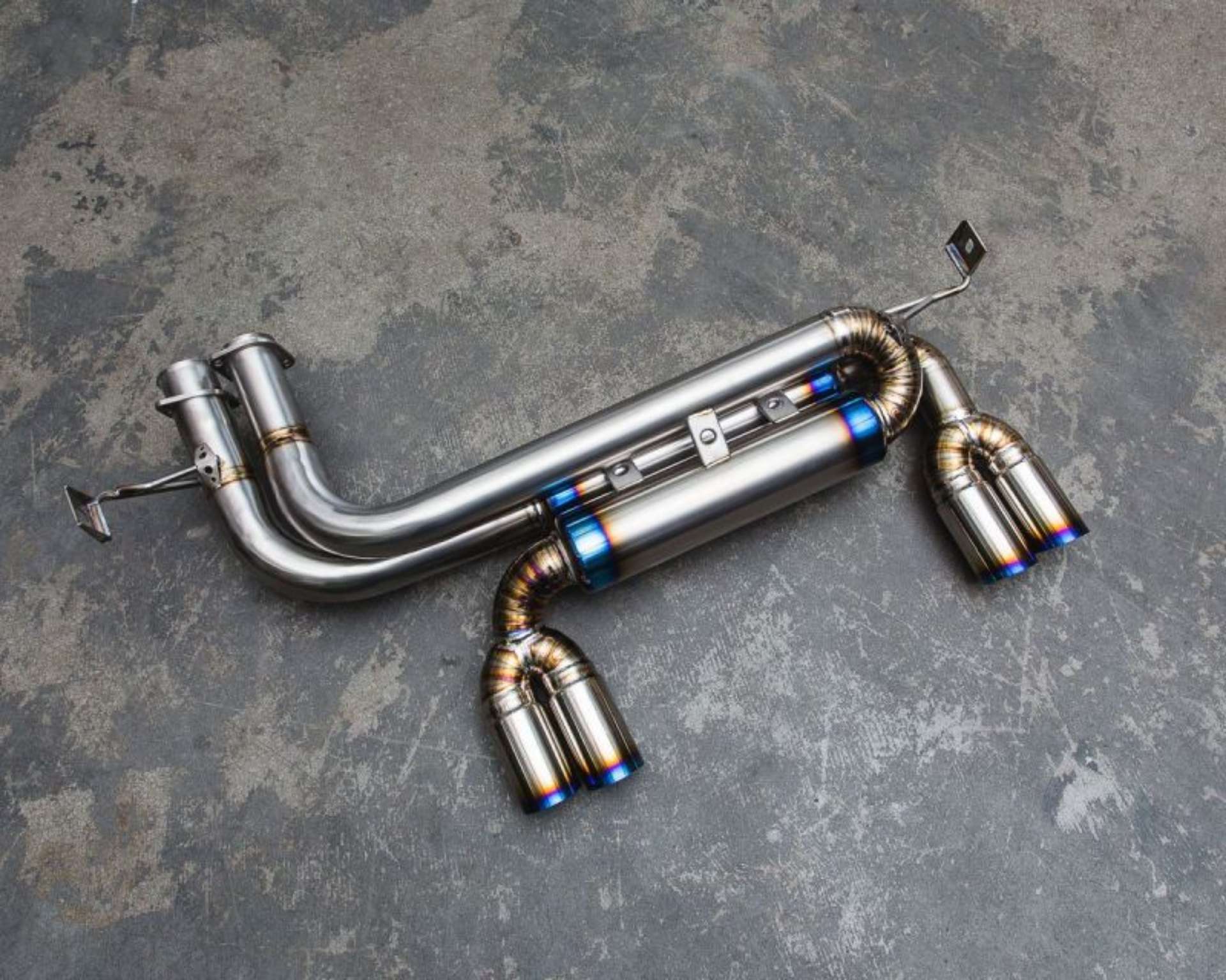 Picture of VR Performance 01-05 BMW M3 E46 Titanium Exhaust System- Quad Titanium Tips