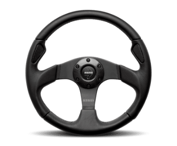 Picture of Momo Jet Steering Wheel 320 mm -  Black AirLeather-Black Spokes